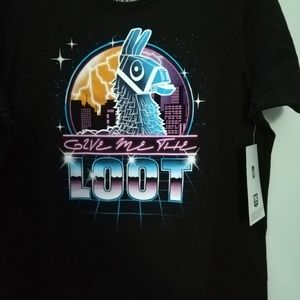 Fortnite women's T-shirt size large gimme The loot